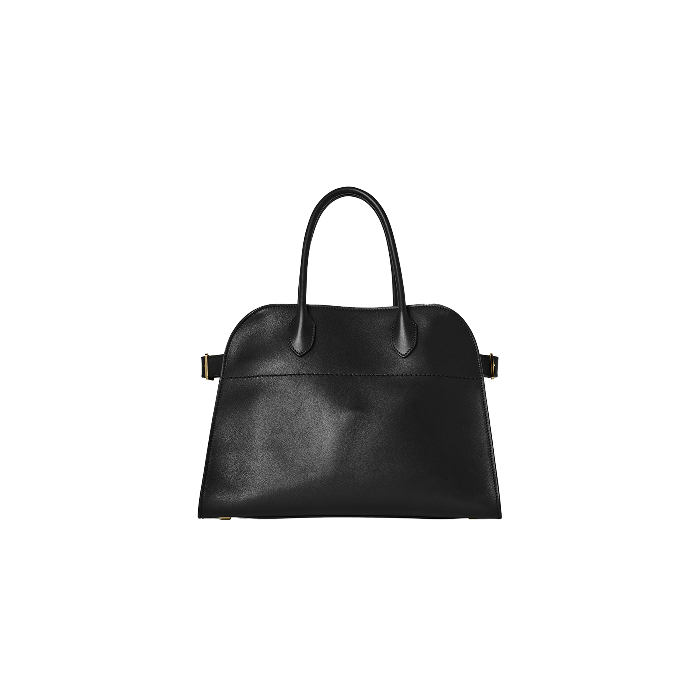 THE ROW SOFT MARGAUX 12 BAG IN LEATHER BLACK W1586L72BLSG (30*23*19cm)